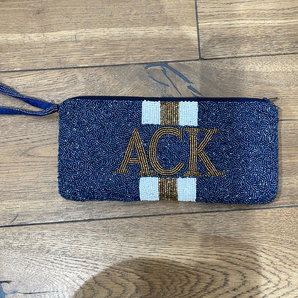 Nantucket ‘ACK’ Moyna Couture Beaded Wristlet